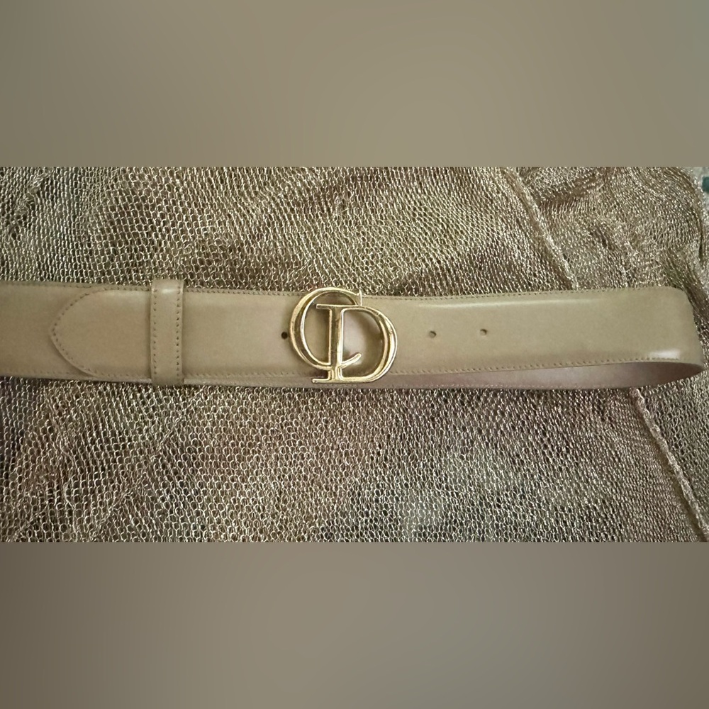 Dior Gold-Tone Logo Belt
